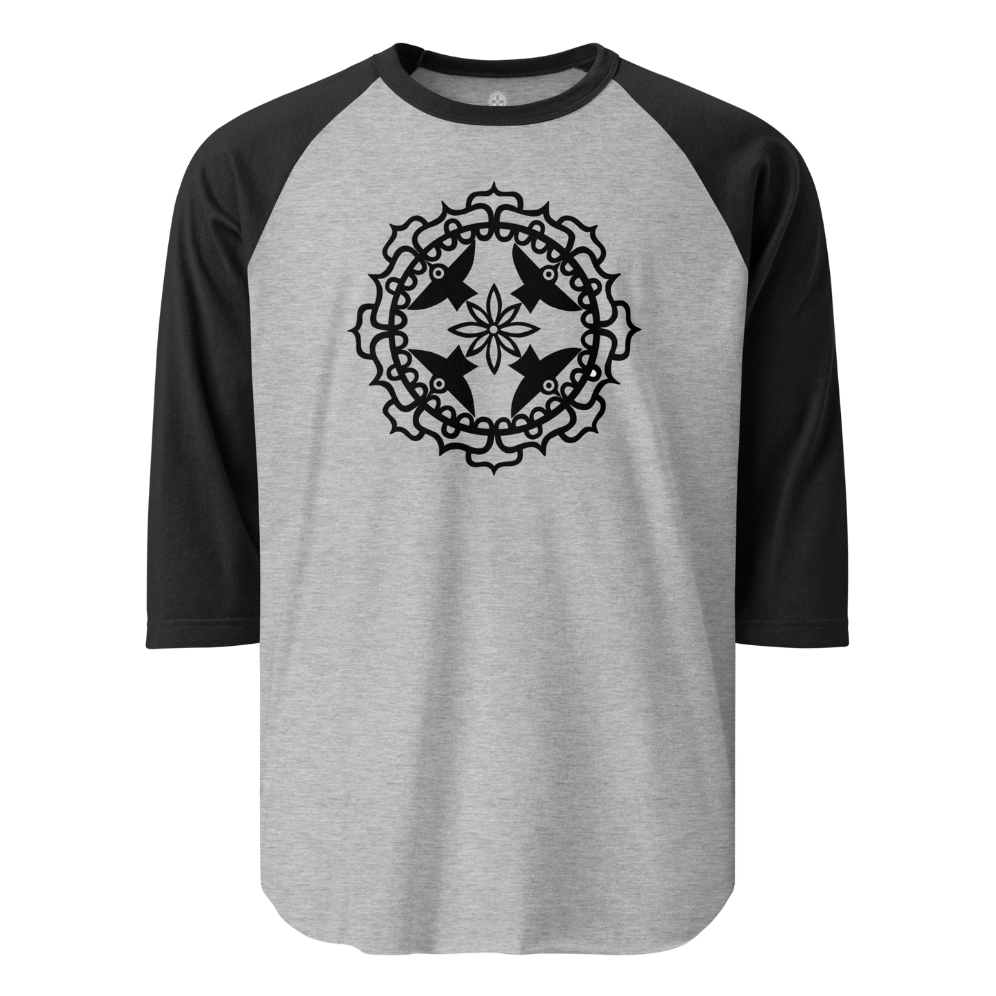 Icon black raglan t-shirt