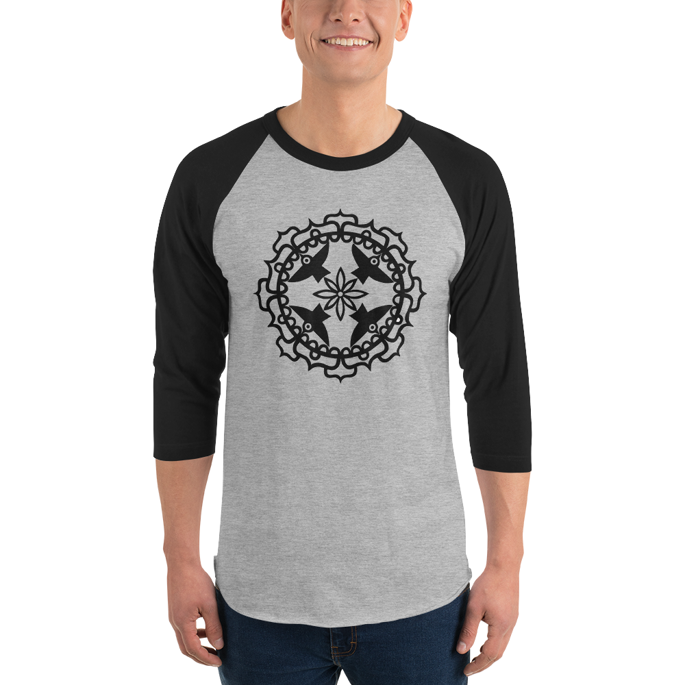 Icon black raglan t-shirt