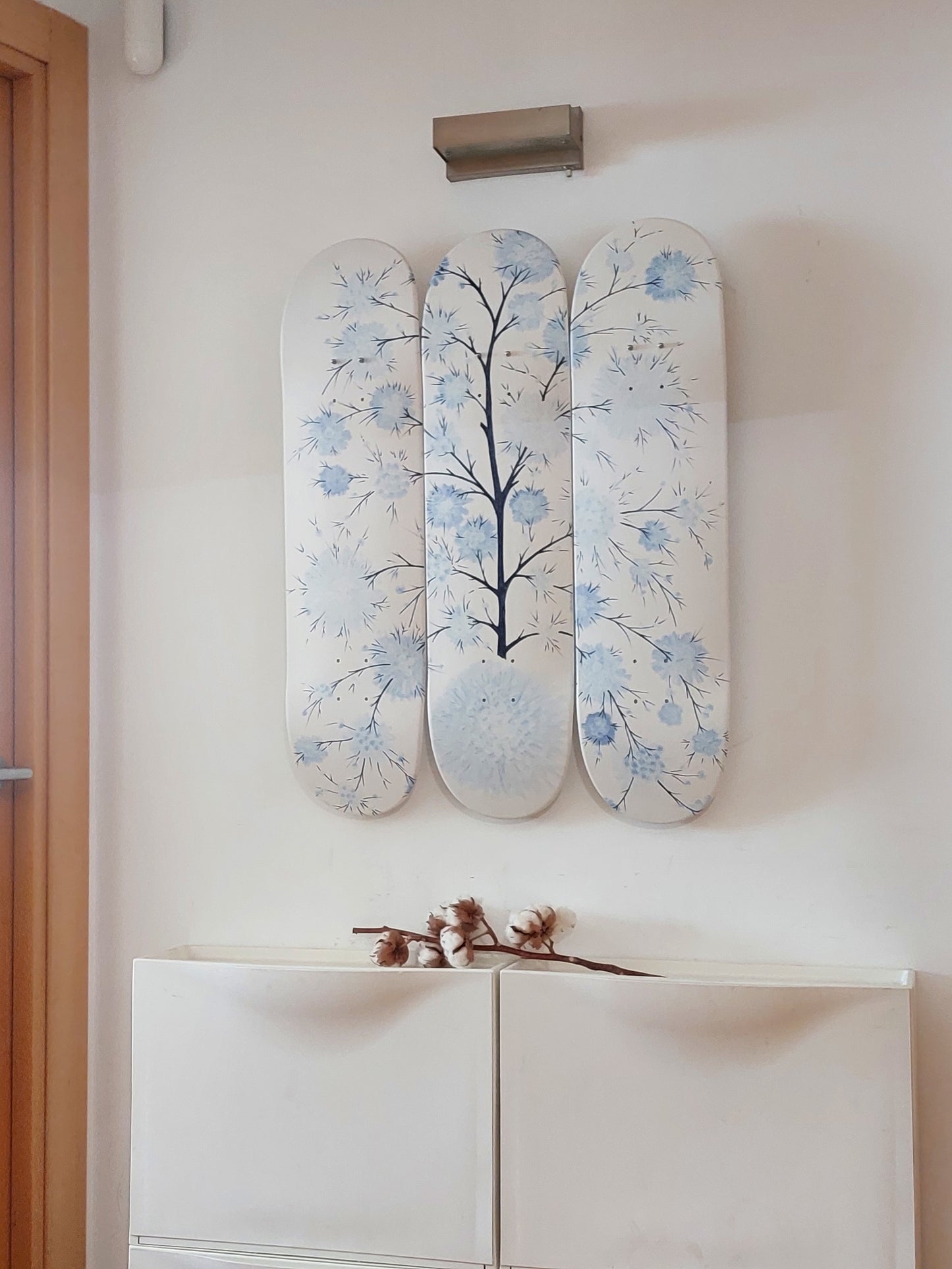 Cotton Tree Print on Skateboard